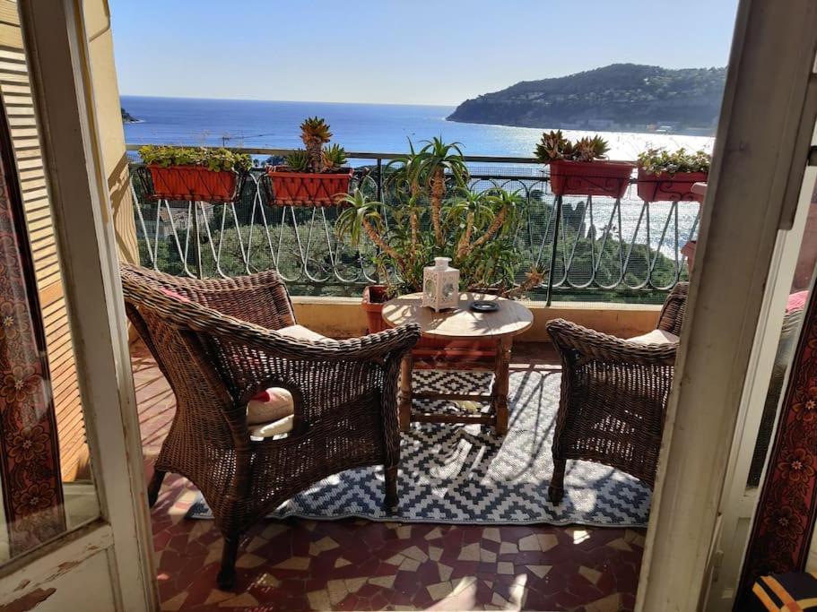 Vintage Flat On Villefranche Bay - Free Car Park Экстерьер фото