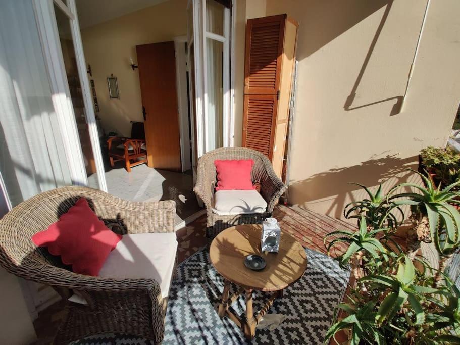 Vintage Flat On Villefranche Bay - Free Car Park Экстерьер фото